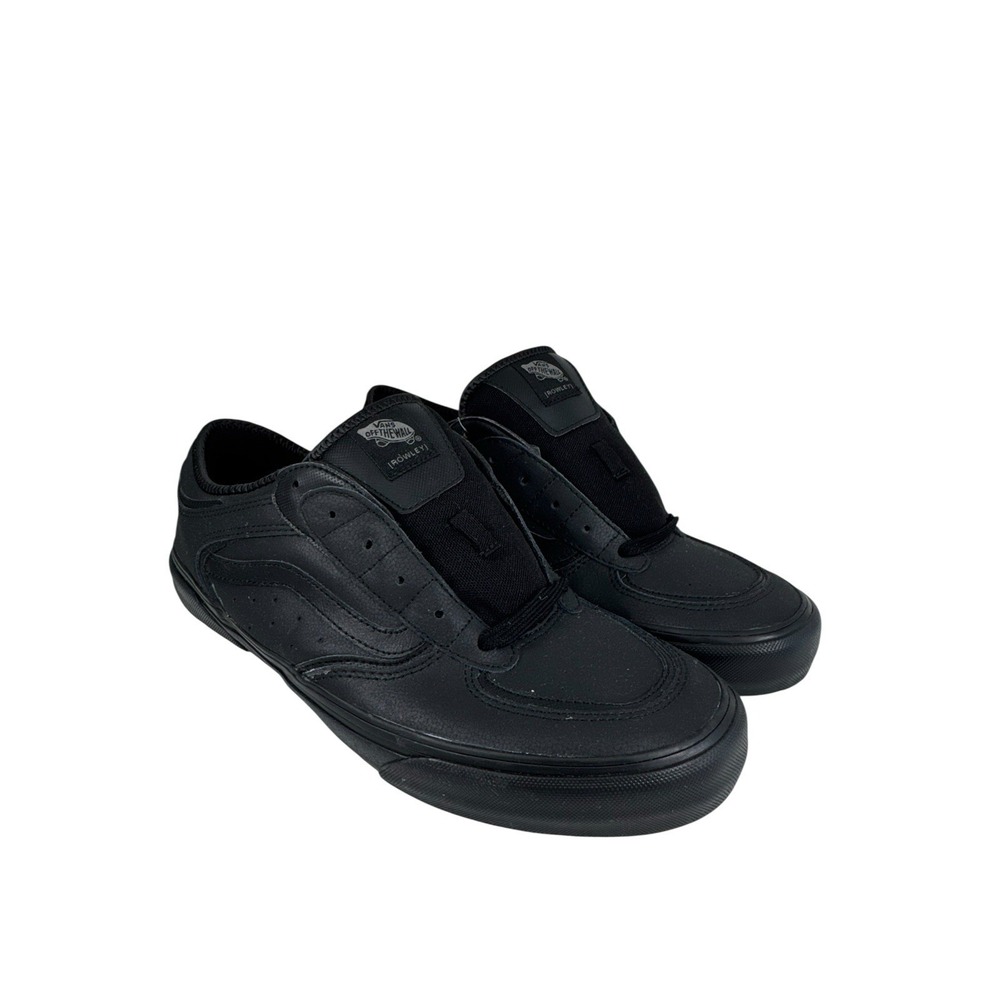 Vans Geoff Rowley Triple Black Leather Skateboarding Shoe - Size 12 No Box - Picture 3 of 5